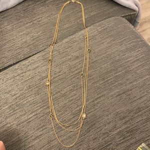 T Tahari long layered necklace